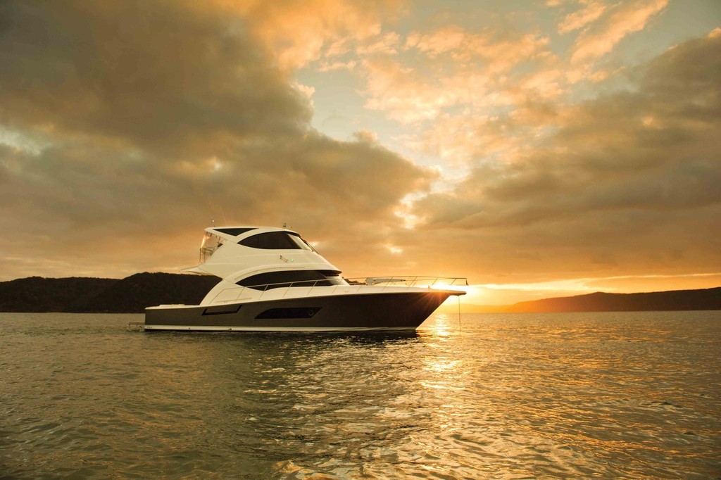 Dubbed the space ship, Riviera's new 53 features space age technology and design © Stephen Milne
